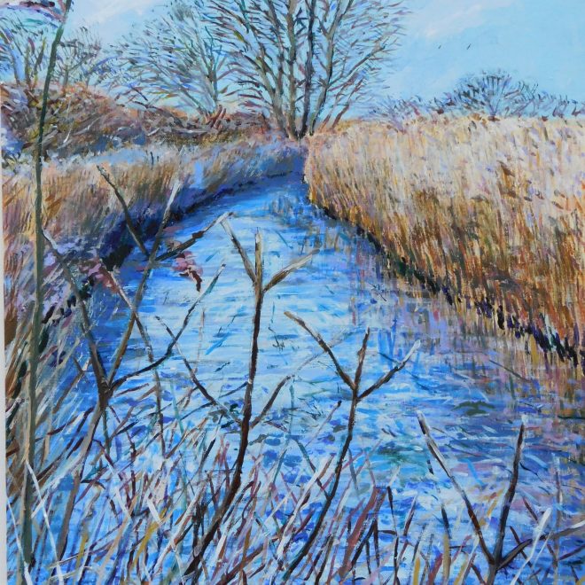 Frozen stream wicken fen (Emily Fowke)