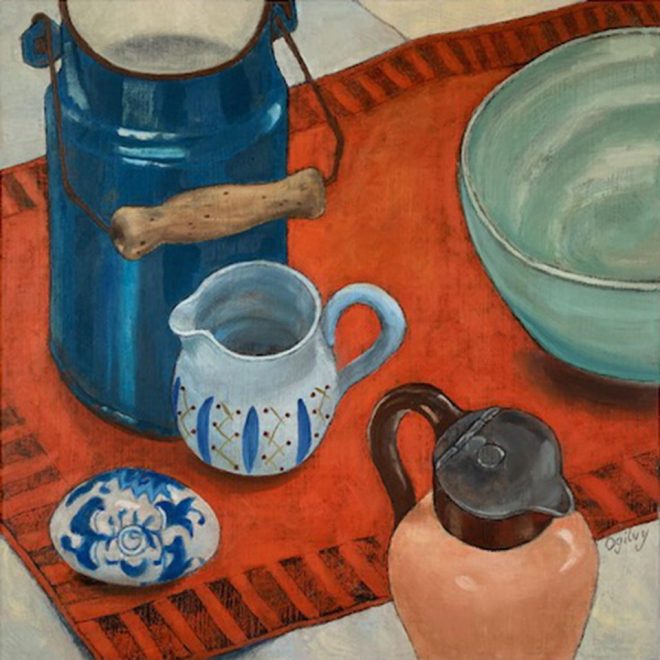 Red Cloth and Blue Egg (Jill Ogilvy)